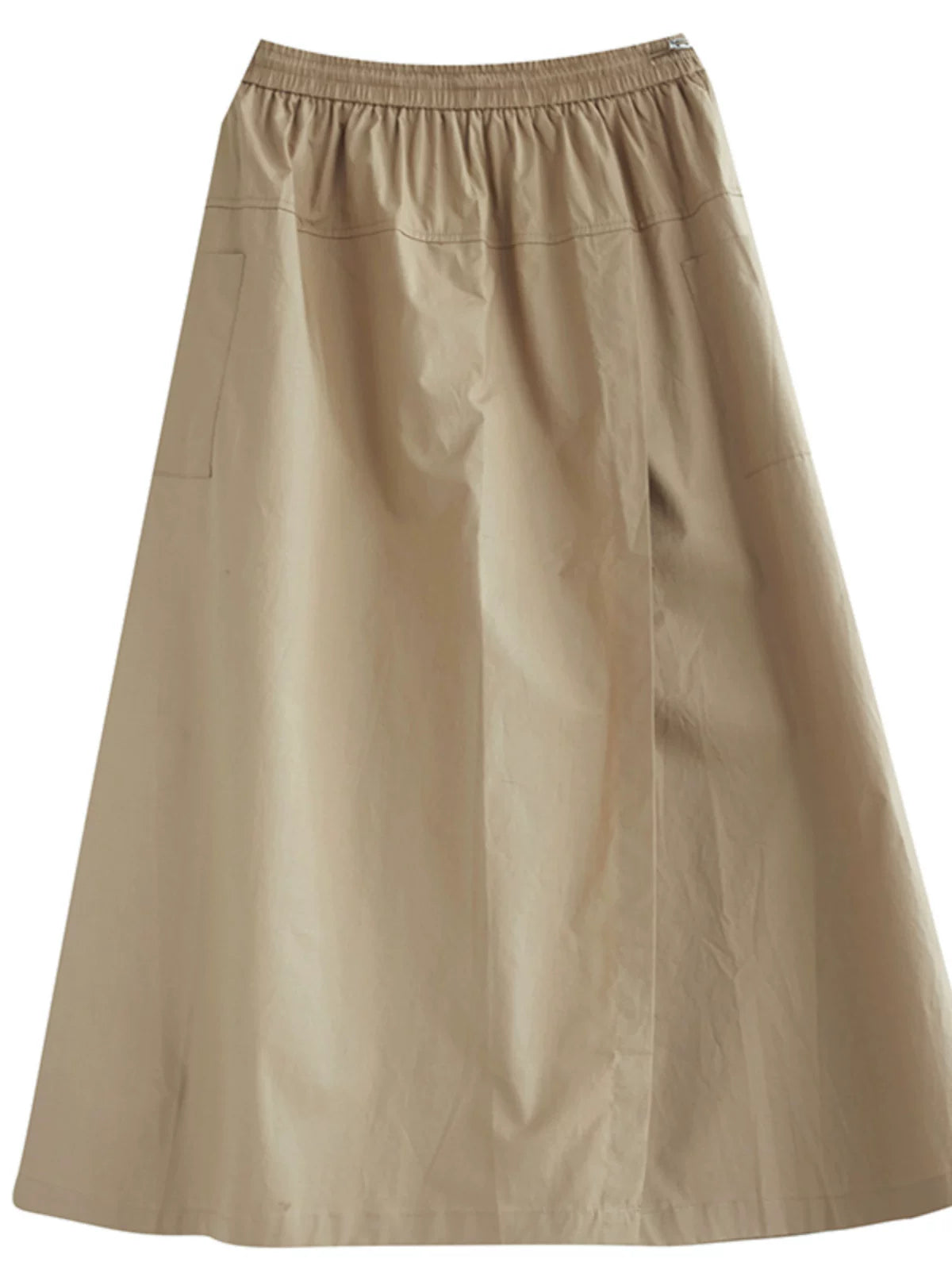 Chân Váy Quần Cotton Linen Workwear Cạp Cao Rút Dây – Dáng Xòe Chữ A, Hè 2026
