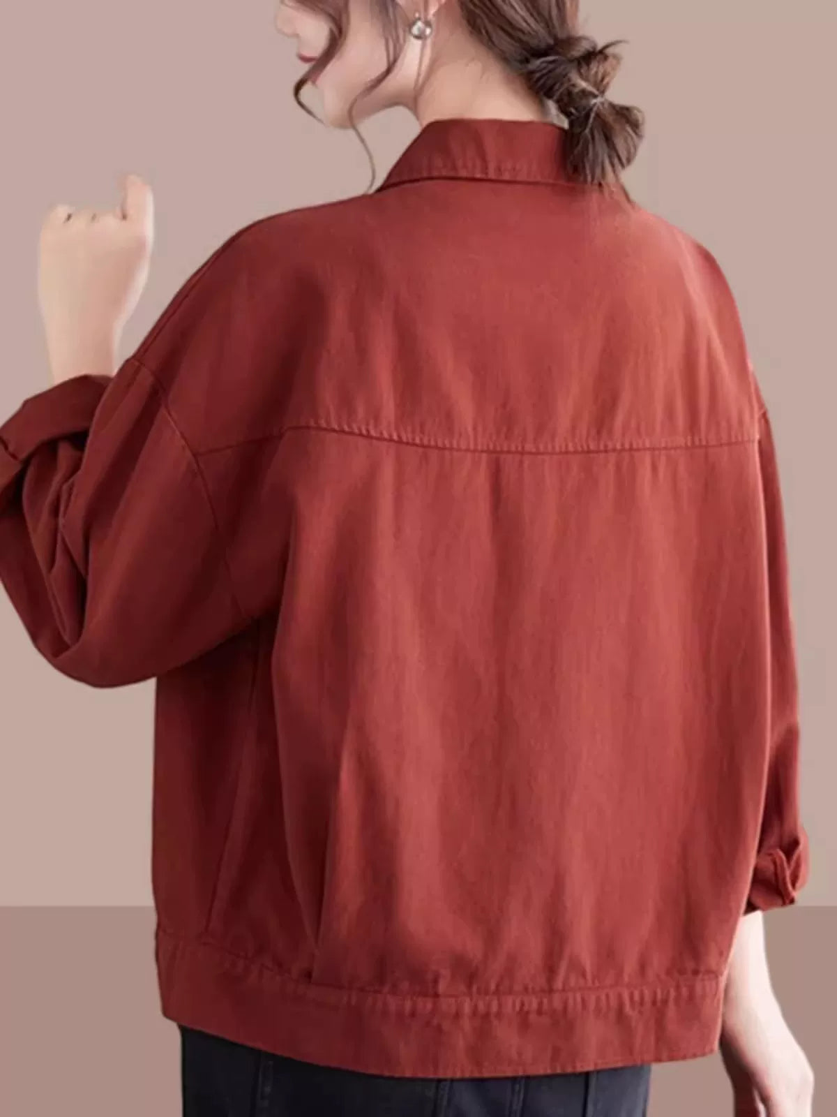 Áo Khoác Jacket Workwear Khoá Kéo – Dáng Rộng Dễ Phối, Xuân Thu 2026