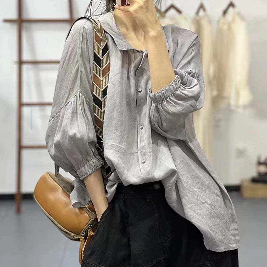 Áo Khoác Chống Nắng Vải Đũi Tay Dơi Babydoll – Mỏng Nhẹ Cardigan, Hè 2026