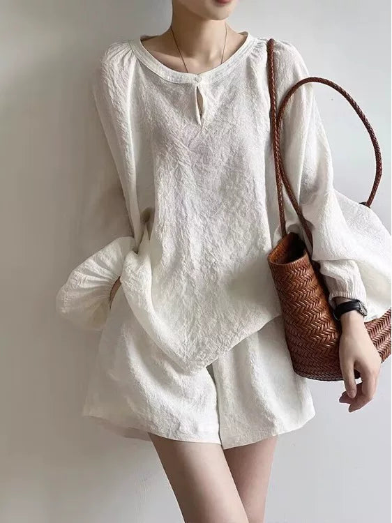 Set 2 Món Áo Sơ Mi Chống Nắng Modal + Quần Short – Casual Thoáng Mát, Hè 2026