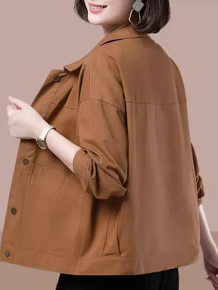 Áo Khoác Jacket Workwear Khoá Kéo – Dáng Rộng Dễ Phối, Xuân Thu 2026