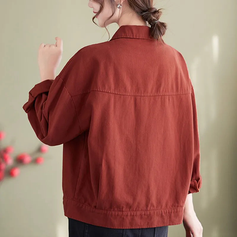 Áo Khoác Jacket Workwear Khoá Kéo – Dáng Rộng Dễ Phối, Xuân Thu 2026