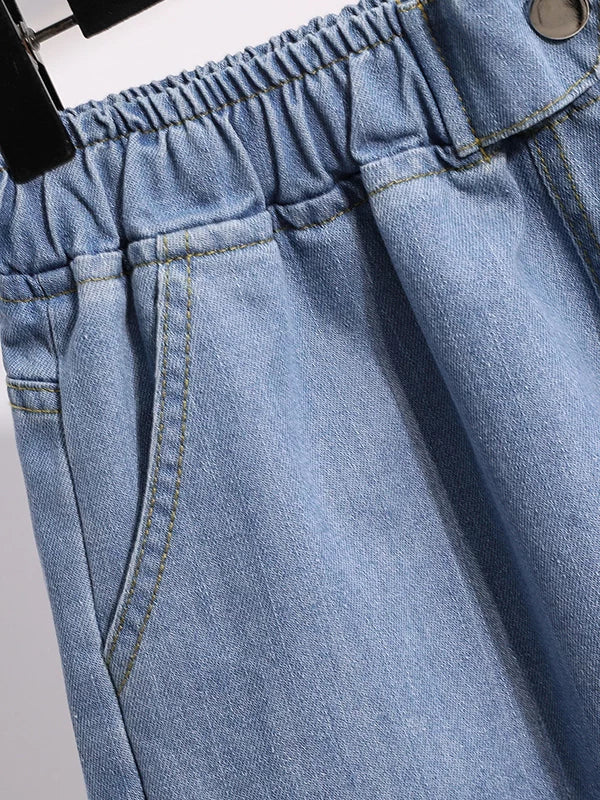Quần Short Jean Cạp Cao Ống Rộng – Dáng Suông Bigsize, Hè 2026