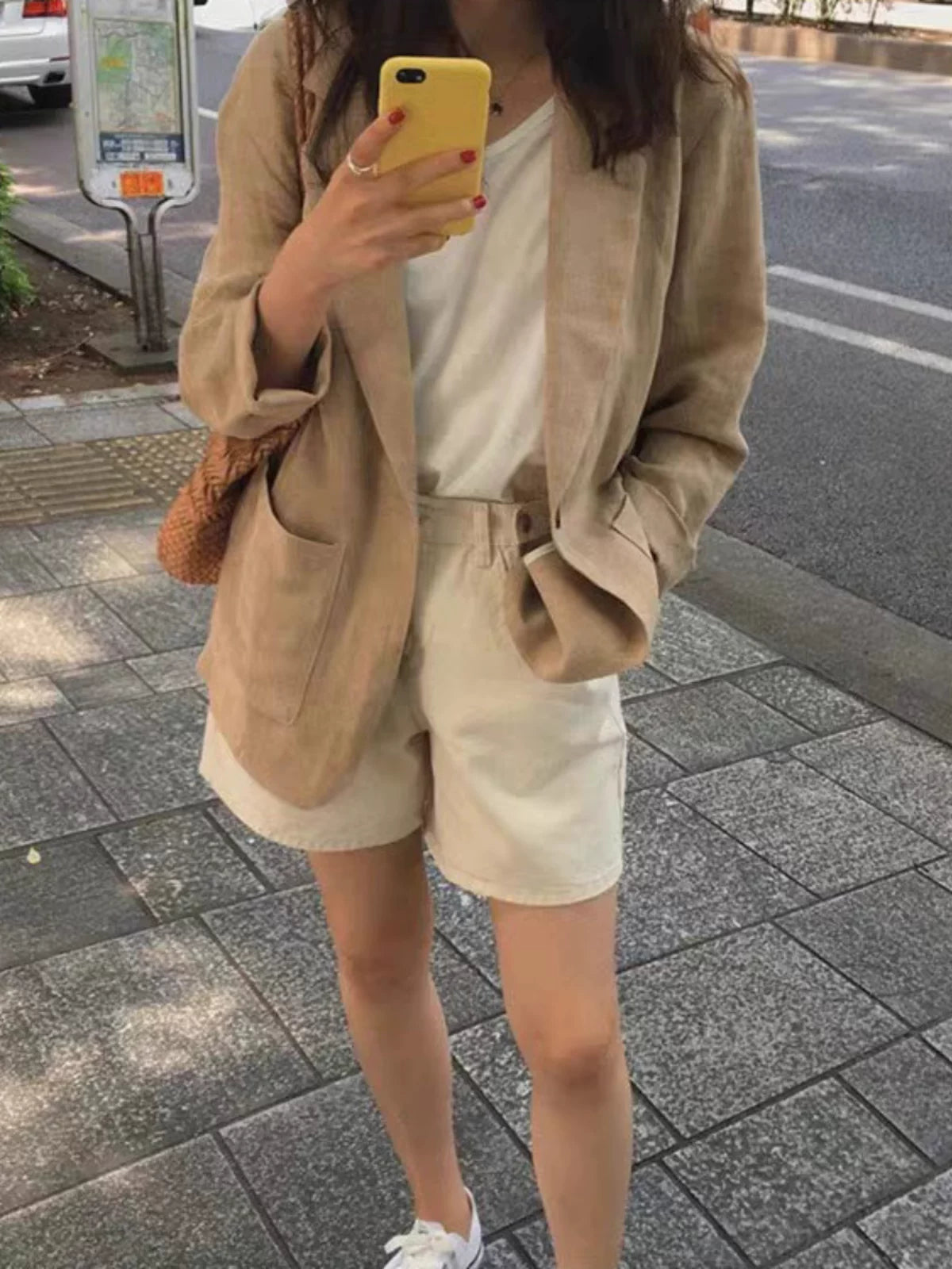Áo Blazer Vest Cotton Linen Mỏng Dáng Rộng – Sang Chảnh Bigsize, Hè 2026