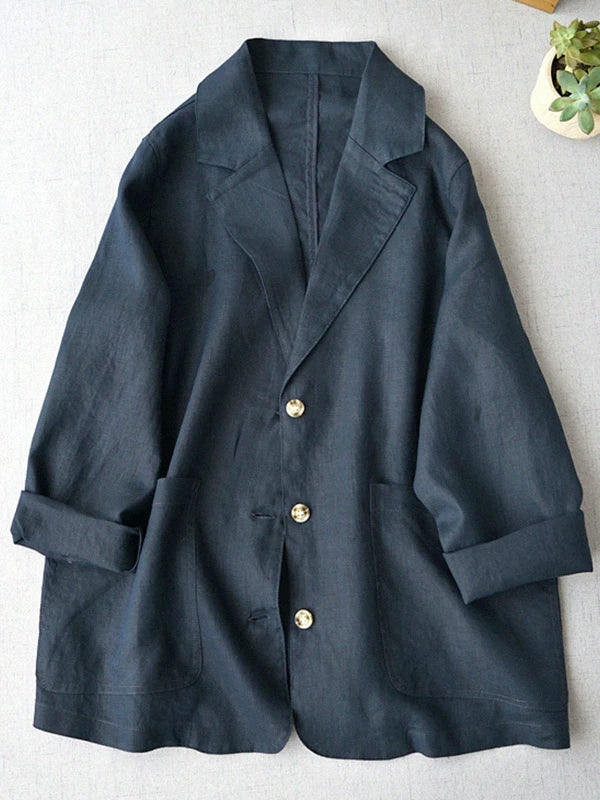 Áo Blazer Vest Ngắn Cotton Lanh Dáng Cardigan – Phong Cách Nhật Hàn, Hè 2026