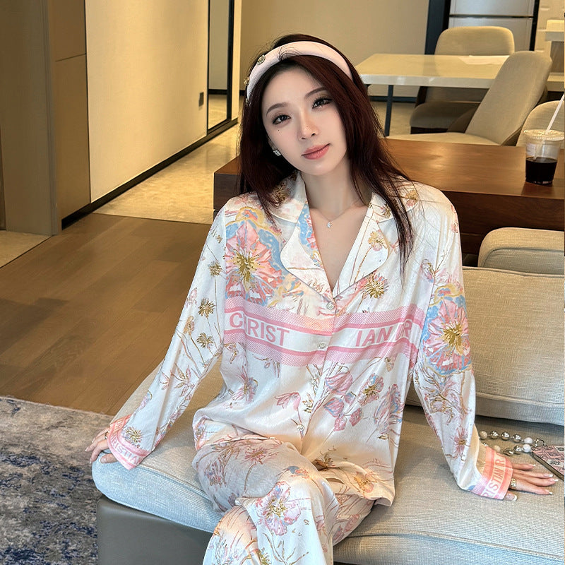 Đồ ngủ Pijama lụa băng sang chảnh thanh lịch  DN416240