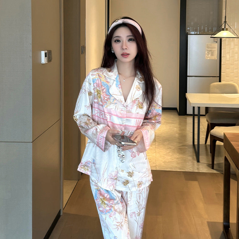Đồ ngủ Pijama lụa băng sang chảnh thanh lịch  DN416240