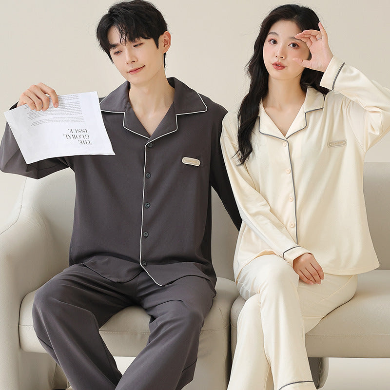 Bộ đồ ngủ thun gân cao cấp thanh lịch sang trọng thu đông mới nhất D543240