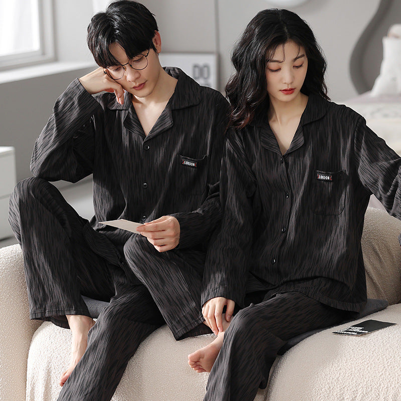 Bộ đồ ngủ thun gân cao cấp thanh lịch sang trọng thu đông mới nhất D543240