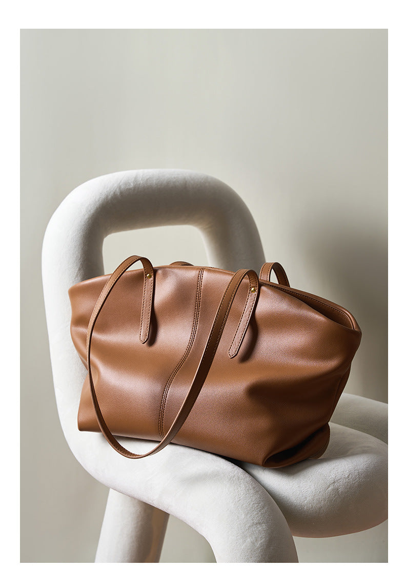 Large Genuine Leather Women's Handbag 2026 – High-End Fashionable Tote Design, Spacious Capacity TX153250