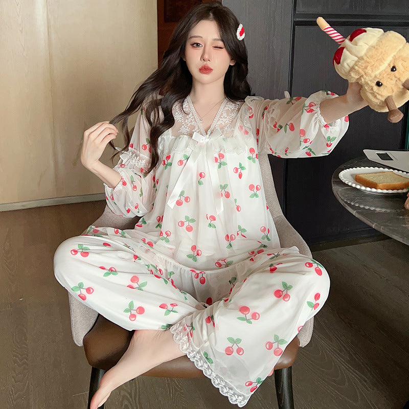 Đồ ngủ cho nữ lưới ren có đêm lót phong cách ngọt ngào  DN430240
