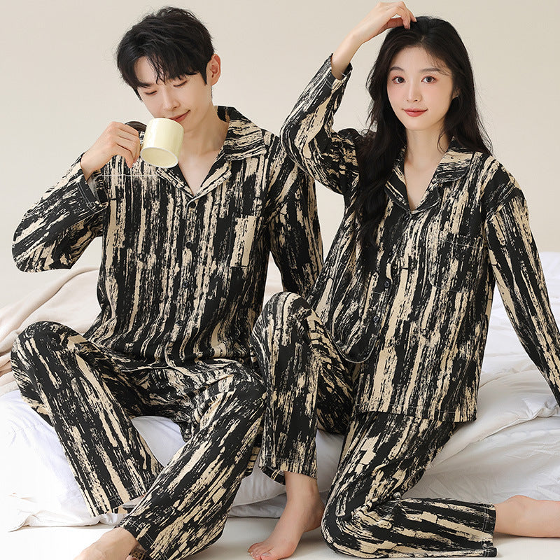 Bộ đồ ngủ thun gân cao cấp thanh lịch sang trọng thu đông mới nhất D543240