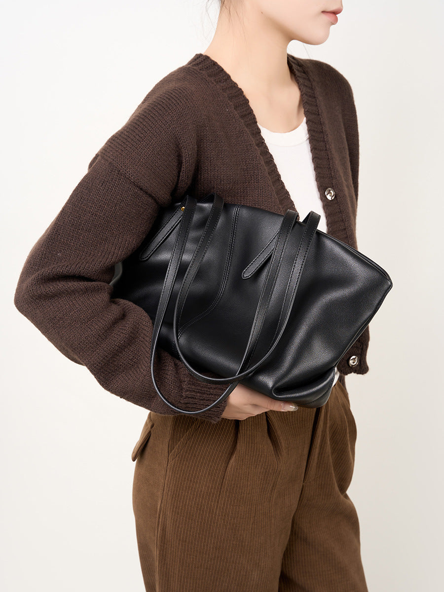 Large Genuine Leather Women's Handbag 2026 – High-End Fashionable Tote Design, Spacious Capacity TX153250