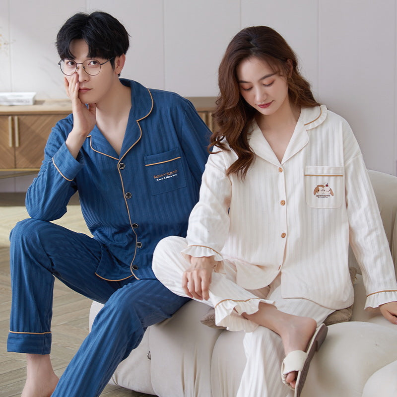 Bộ đồ ngủ thun gân cao cấp thanh lịch sang trọng thu đông mới nhất D543240