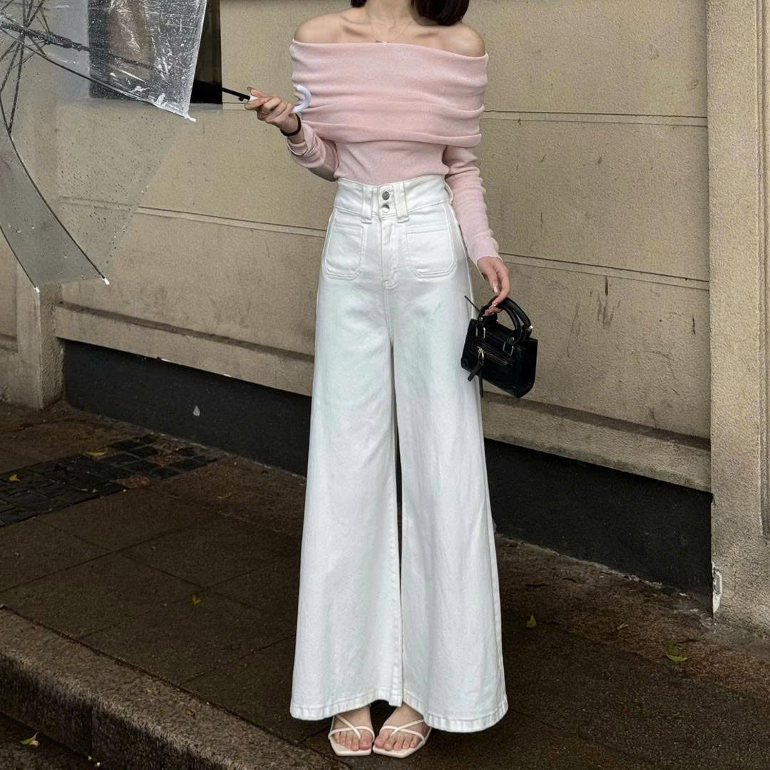 Quần Jeans Xuân 2026 – Cạp Cao, Ống Rộng Phong Cách Hàn Quốc QJ110250