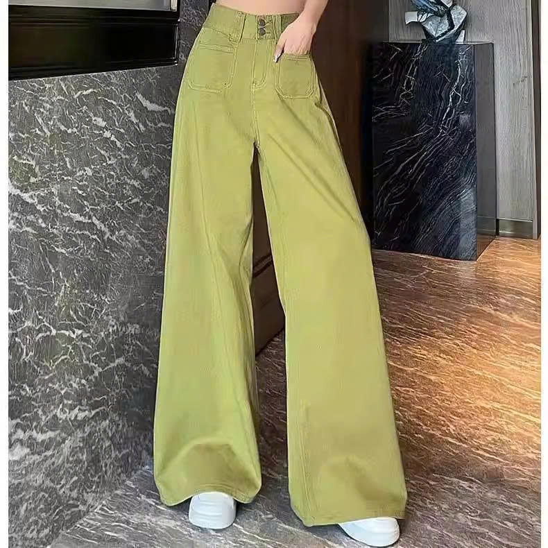 Quần Jeans Xuân 2026 – Cạp Cao, Ống Rộng Phong Cách Hàn Quốc QJ110250