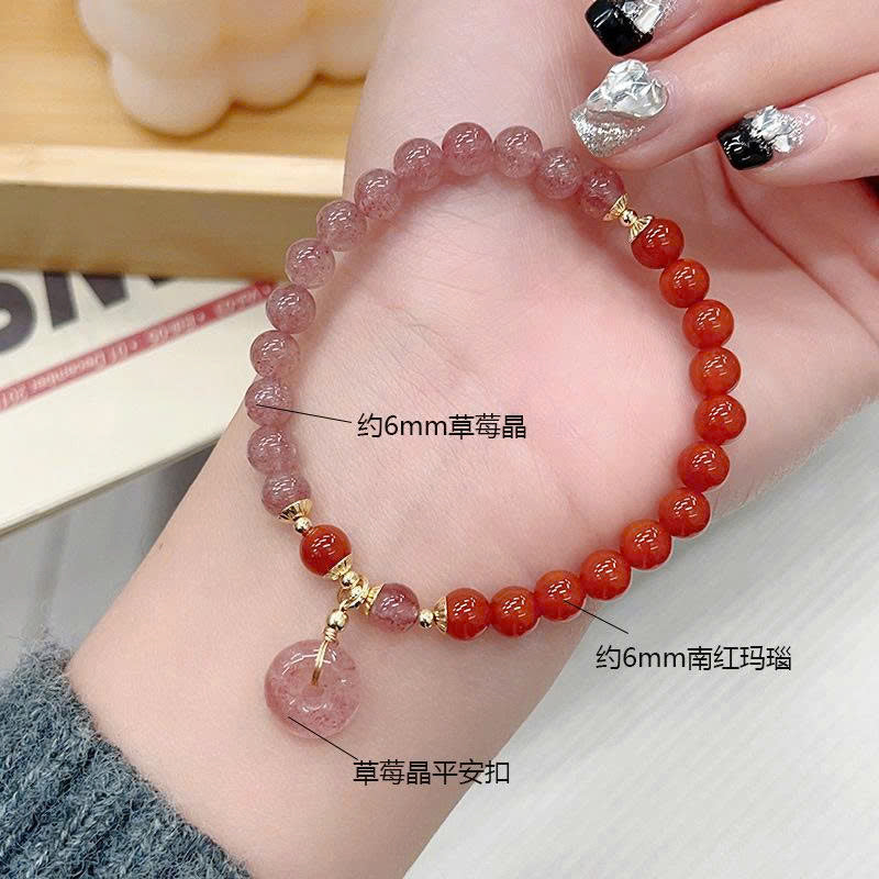 천연 레드 아게이트 원석 팔찌 6mm 고급 여성용 TS178250