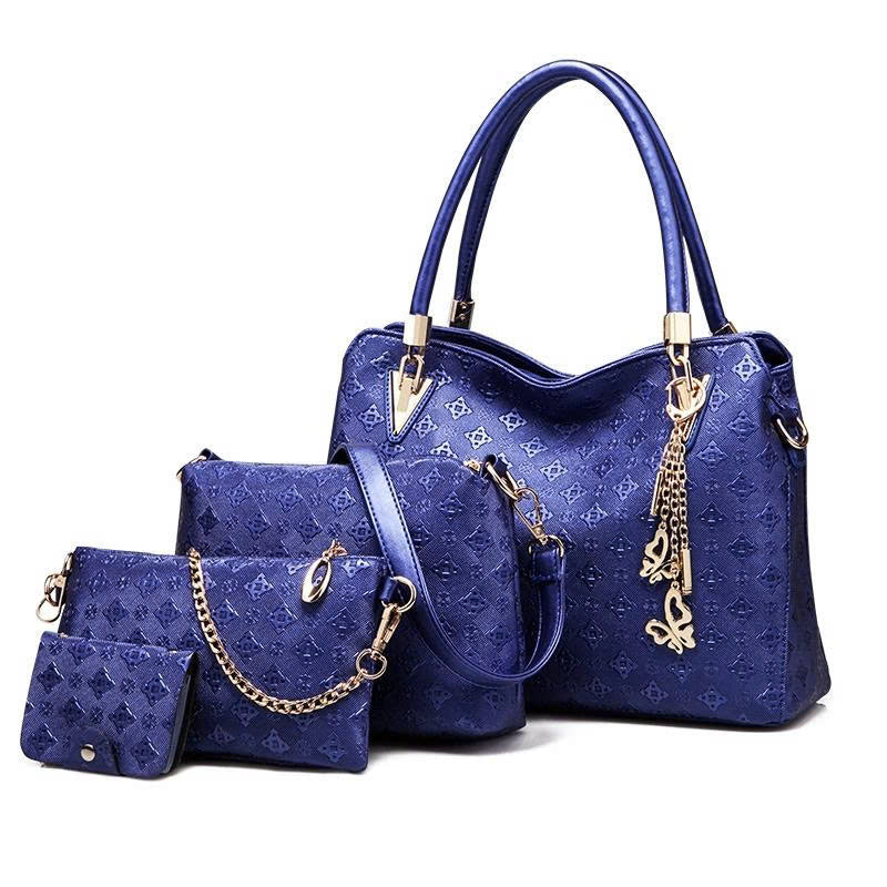 Women's Fashion 4-Piece Handbag Set 2026 – Tote Bag, Shoulder Bag, Crossbody Bag – Matching Mother & Daughter – Premium PU TX272250