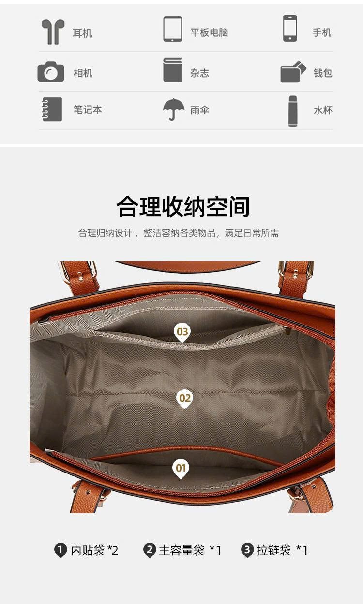 Women's 4-Piece Shoulder Bag Set New Style 2026 – Fashionable High-Quality PU Handbag TX269250