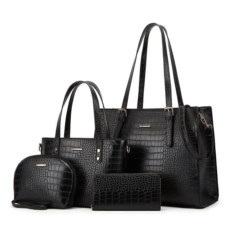 Women's 4-Piece Shoulder Bag Set New Style 2026 – Fashionable High-Quality PU Handbag TX269250