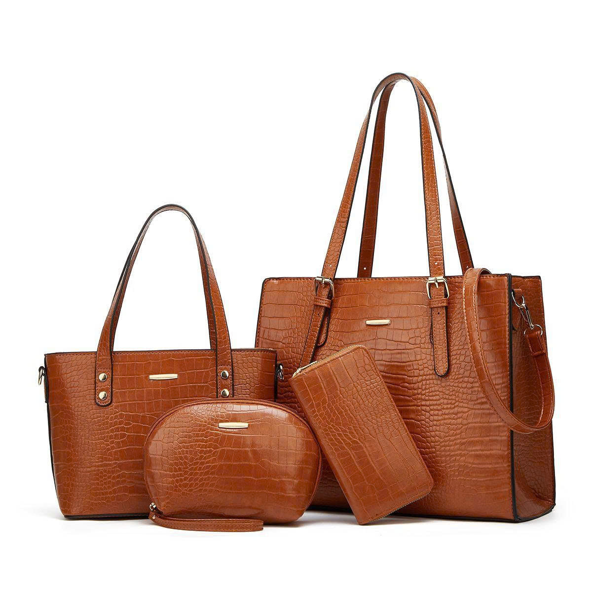 Women's 4-Piece Shoulder Bag Set New Style 2026 – Fashionable High-Quality PU Handbag TX269250