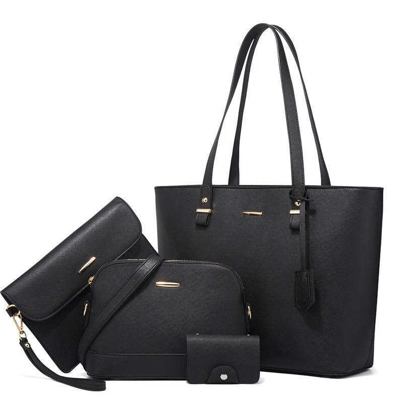 Set of 4 Fashionable Women's Handbags 2026 - Classic Elegant Shoulder Bags - Large Capacity - Premium PU Leather TX261250