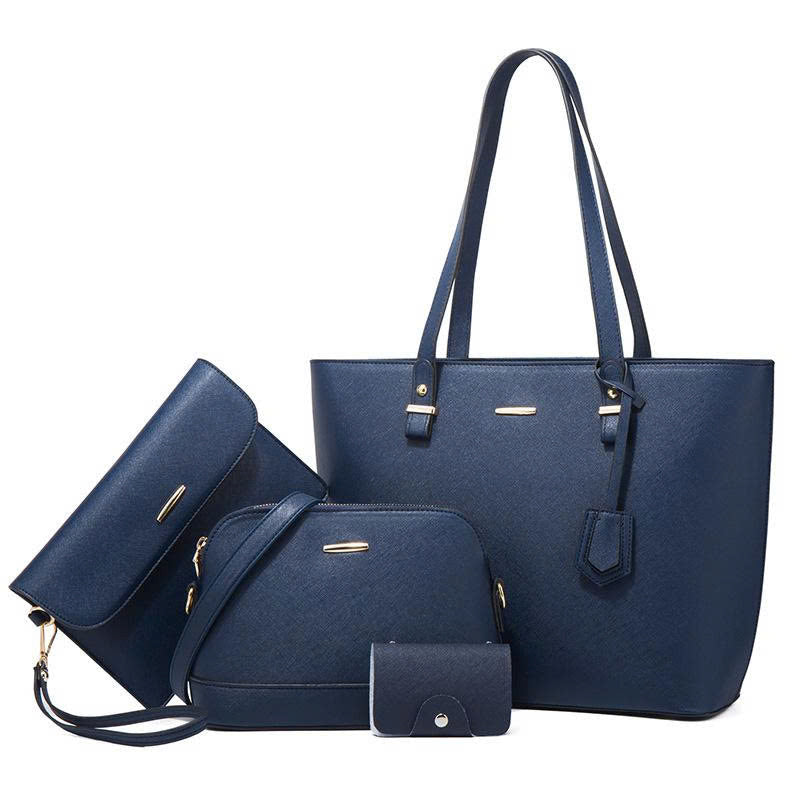 Set of 4 Fashionable Women's Handbags 2026 - Classic Elegant Shoulder Bags - Large Capacity - Premium PU Leather TX261250