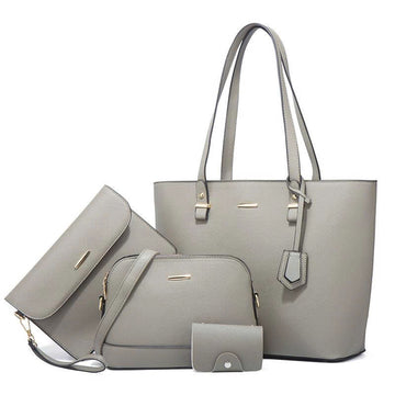 Set of 4 Fashionable Women's Handbags 2026 - Classic Elegant Shoulder Bags - Large Capacity - Premium PU Leather TX261250