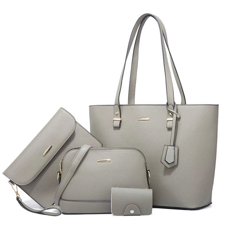 Set of 4 Fashionable Women's Handbags 2026 - Classic Elegant Shoulder Bags - Large Capacity - Premium PU Leather TX261250