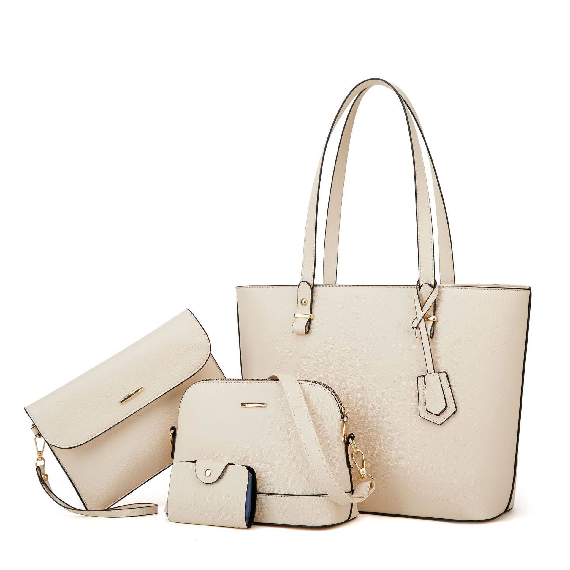 Set of 4 Fashionable Women's Handbags 2026 - Classic Elegant Shoulder Bags - Large Capacity - Premium PU Leather TX261250