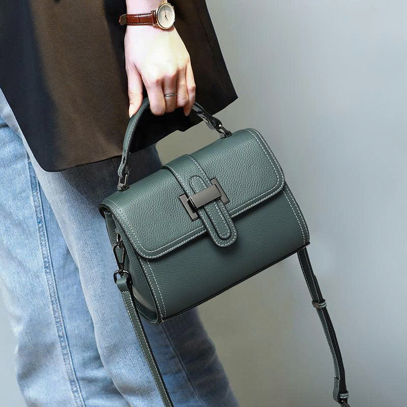 Women's Genuine Leather Handbag – Fashionable Small Square Bag TX289250