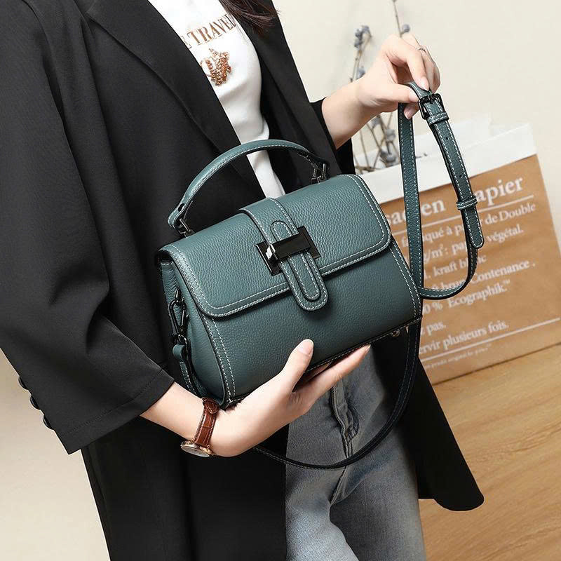 Women's Genuine Leather Handbag – Fashionable Small Square Bag TX289250