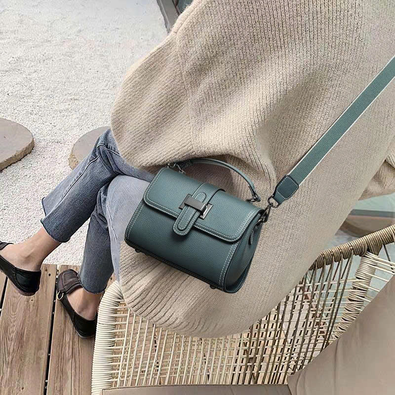 Women's Genuine Leather Handbag – Fashionable Small Square Bag TX289250
