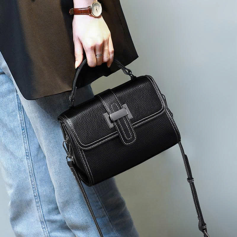 Women's Genuine Leather Handbag – Fashionable Small Square Bag TX289250