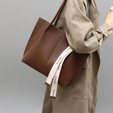 Women's Genuine Leather Tote Bag 2026 – Large, Versatile Bucket Bag TX291250