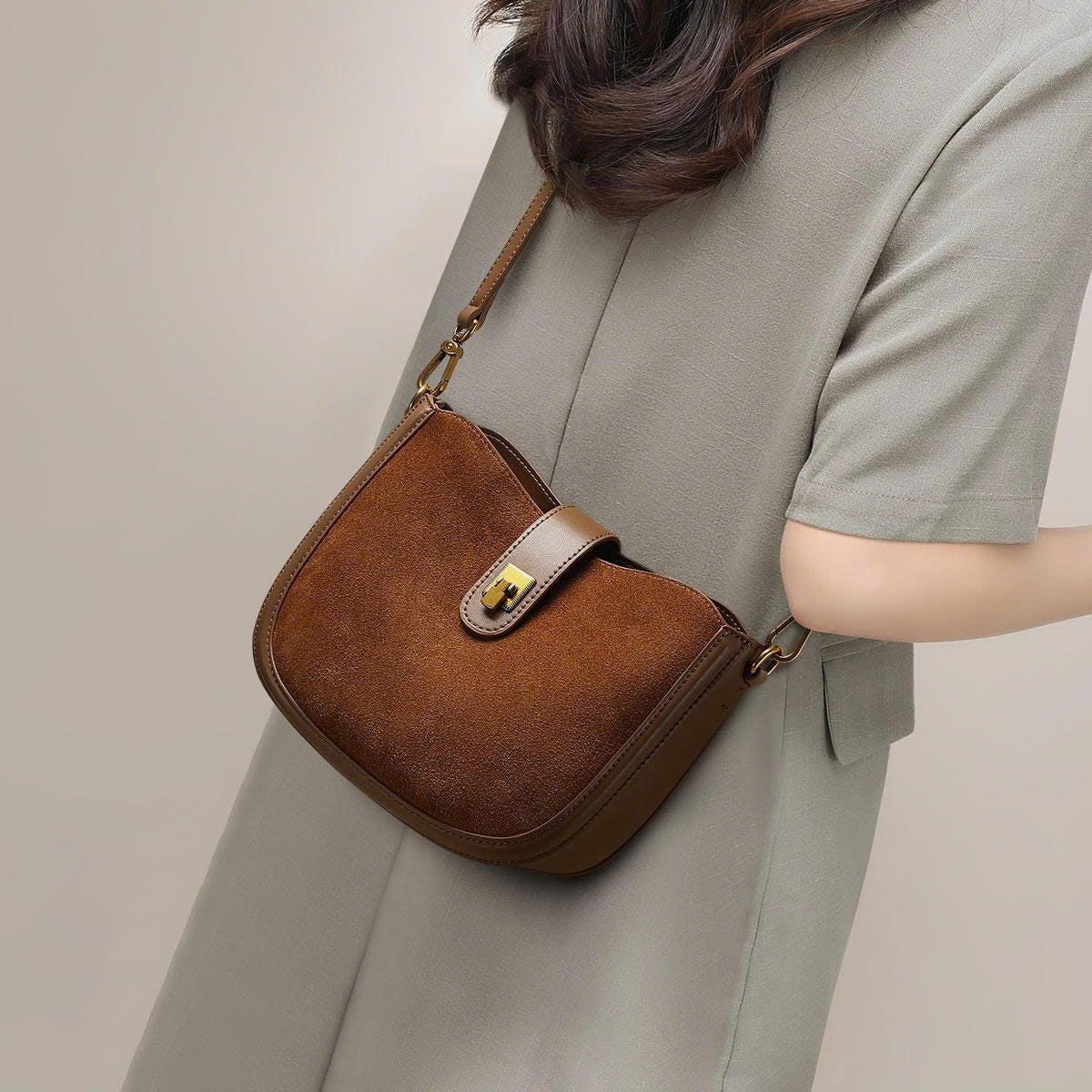 New 2026 Autumn/Winter Fashion Crossbody Bag for Women – Classic Style, Shoulder Bag – Genuine Leather (Premium Suede) TX295250