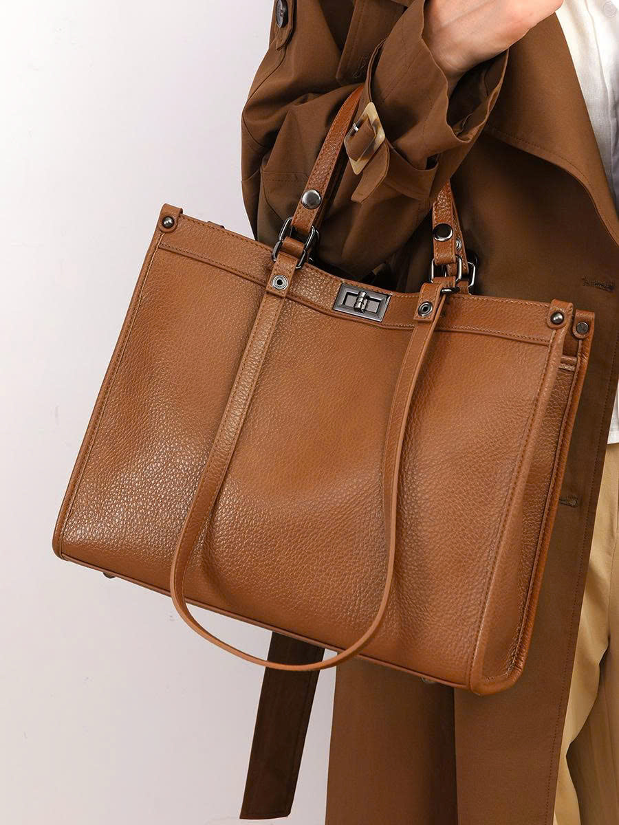 Premium Retro Women's Handbag – Simple Work Shoulder Bag, Versatile Large Tote TX005260