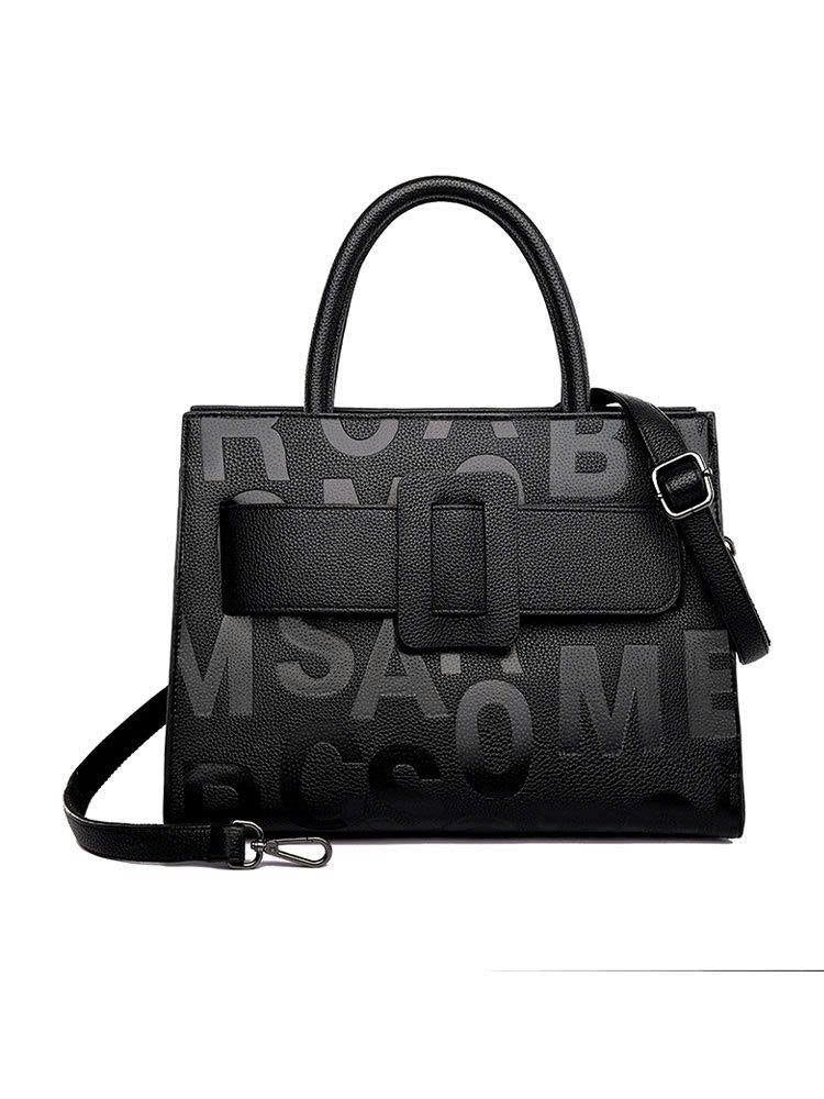 Fashionable Large Tote Bag for Women – Elegant Embossed Office Shoulder Bag TX014260