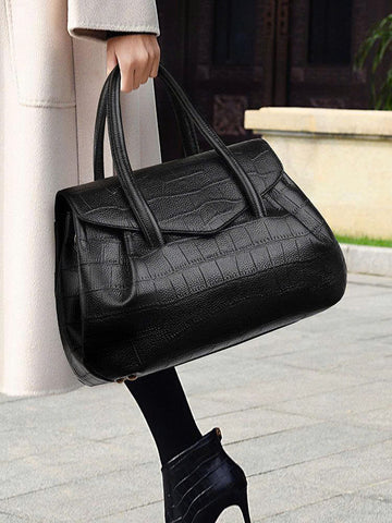 Women's Large Crocodile Print Luxury Tote Bag TX047260