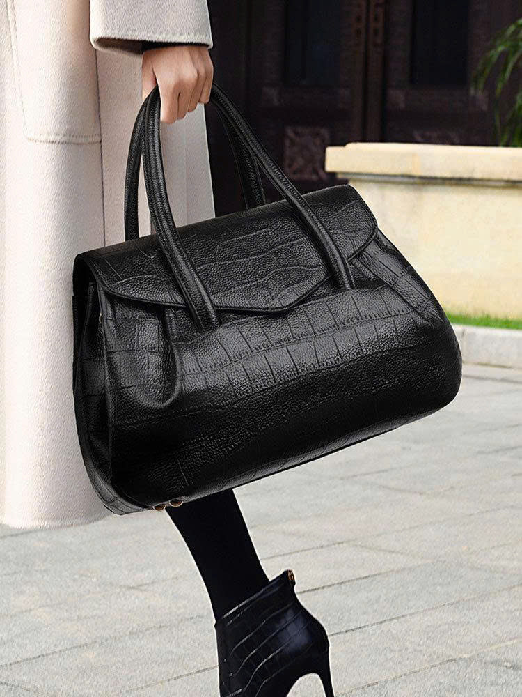 Women's Large Crocodile Print Luxury Tote Bag TX047260