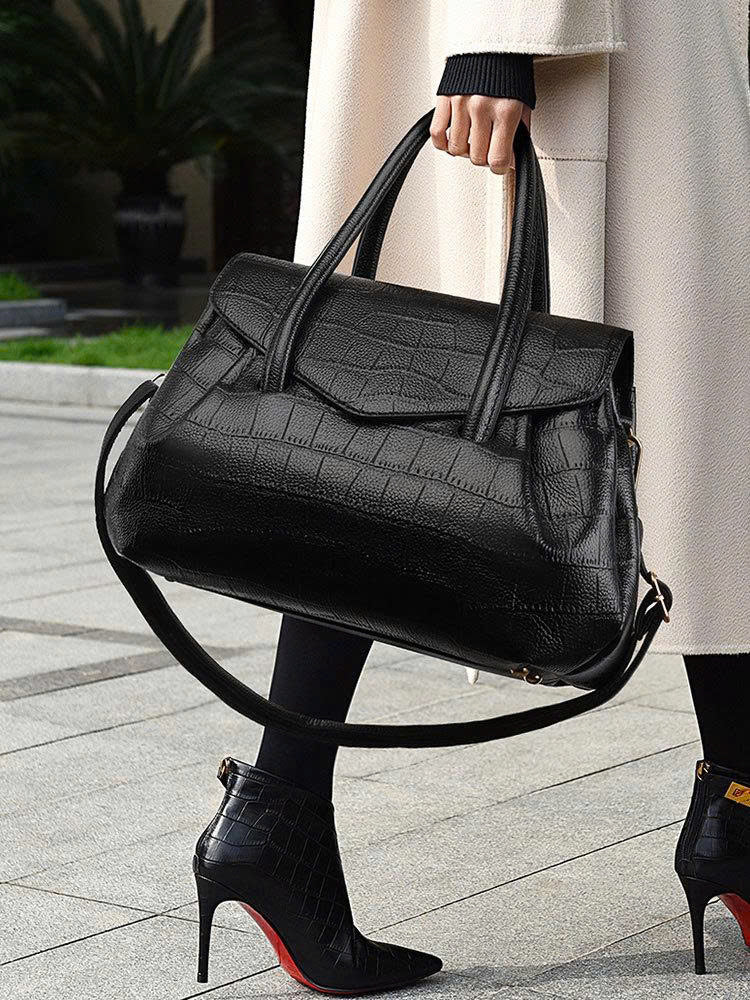 Women's Large Crocodile Print Luxury Tote Bag TX047260